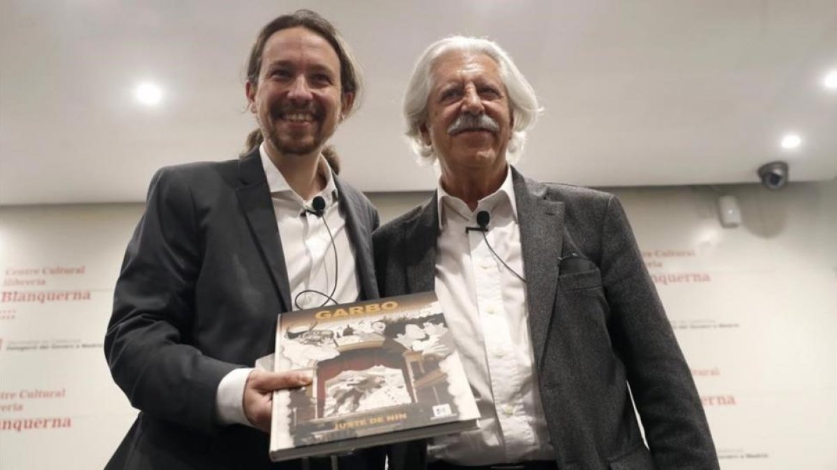 Iglesias y Juste de Nin en la presentación de la novela gráfica 