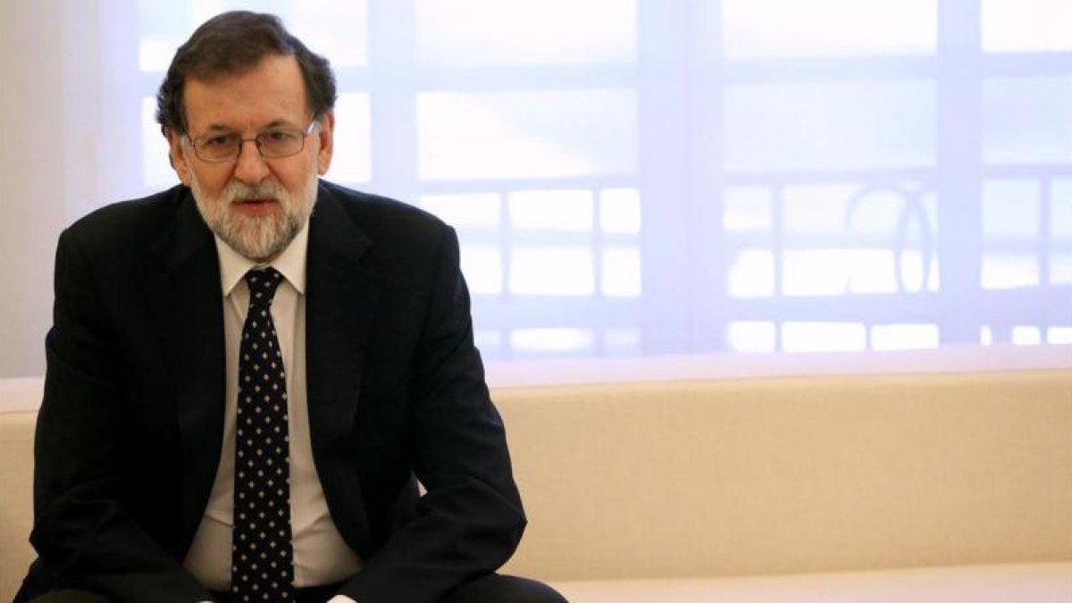 El presidente del Gobierno, Mariano Rajoy, en el palacio de la Moncloa.-JUAN MANUEL PRATS