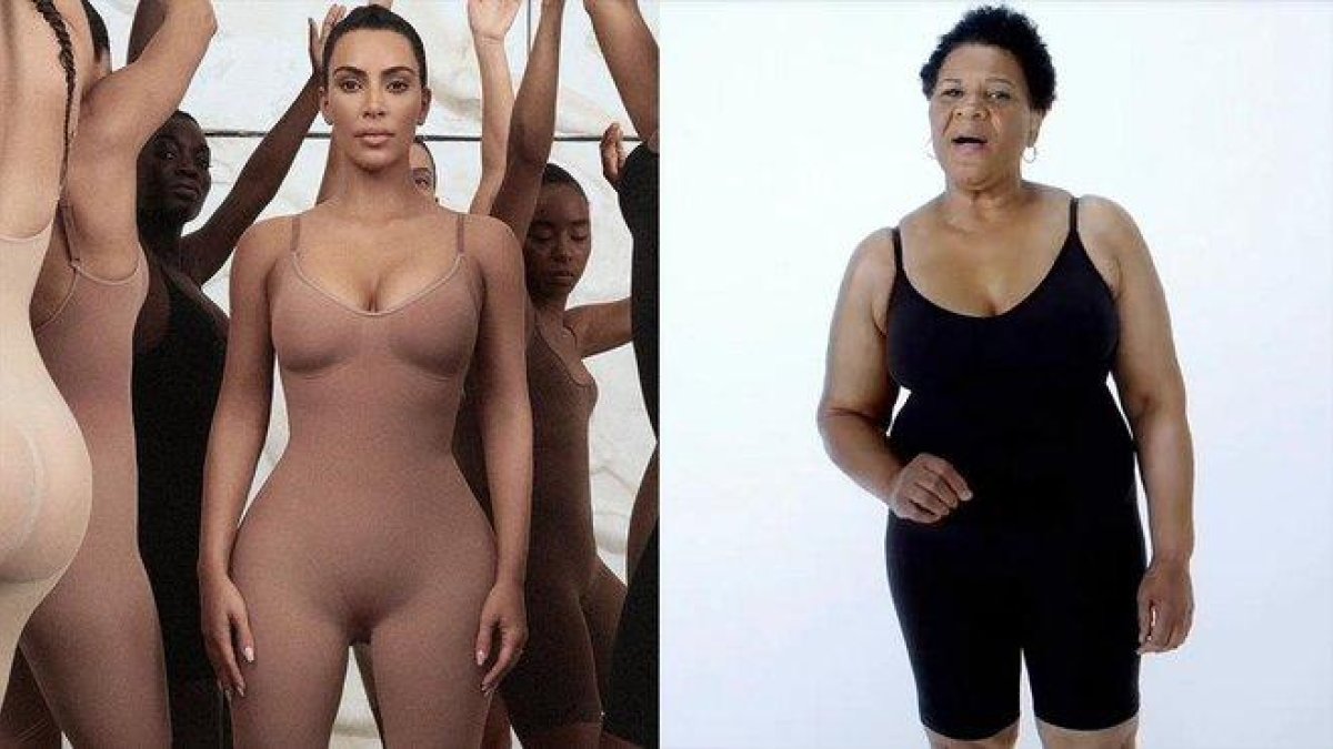 Kim Kardashian y su nueva modelo, la expresidaria Alice Marie Johnson, lucen las prendas reductoras de la firma de la ’influencer’.-