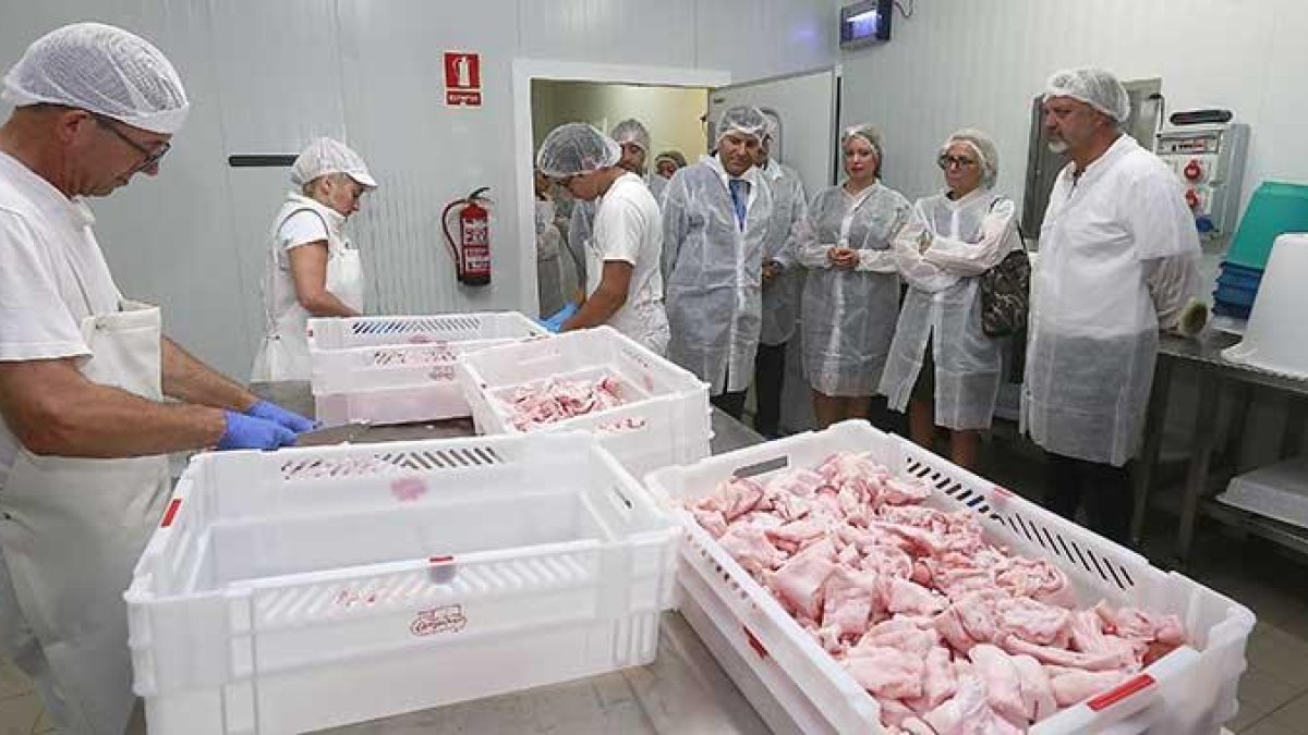 El consejero de Empleo visitó ayer los centros de la Fundación Lesmes.-RAÚL G. OCHOA