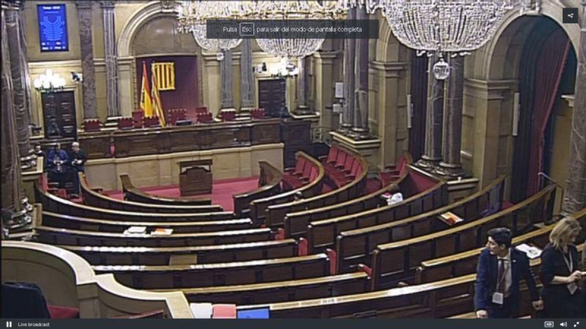 El Parlament de Cataluña, vacío-EL PERIÓDICO