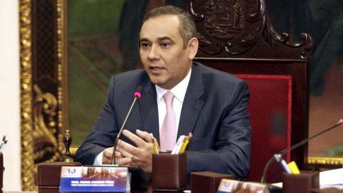 Maikel José Moreno Pérez, tras su acto de posesión en Caracas, el 24 de febrero.-EFE / TSJV