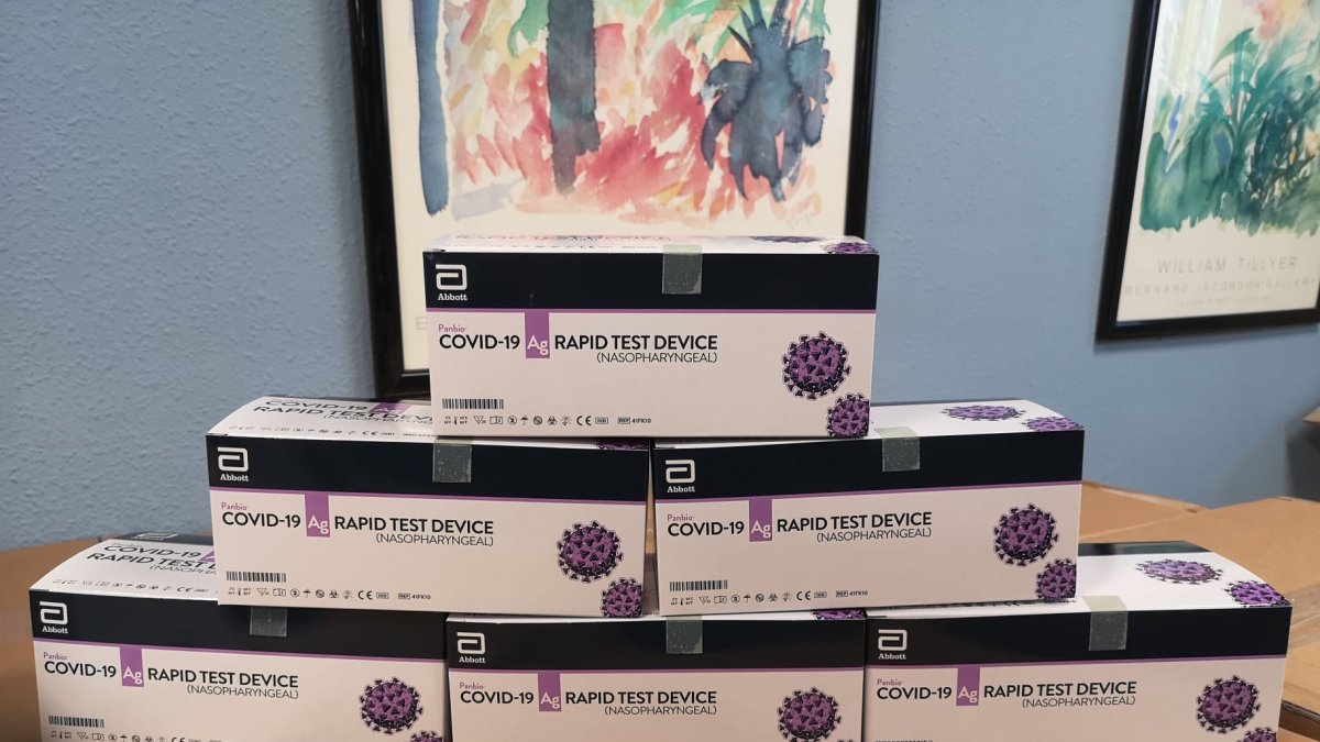 Algunas unidades de los test rápidos que la Junta ha empezado a distribuir por las residencias de la provincia. ECB