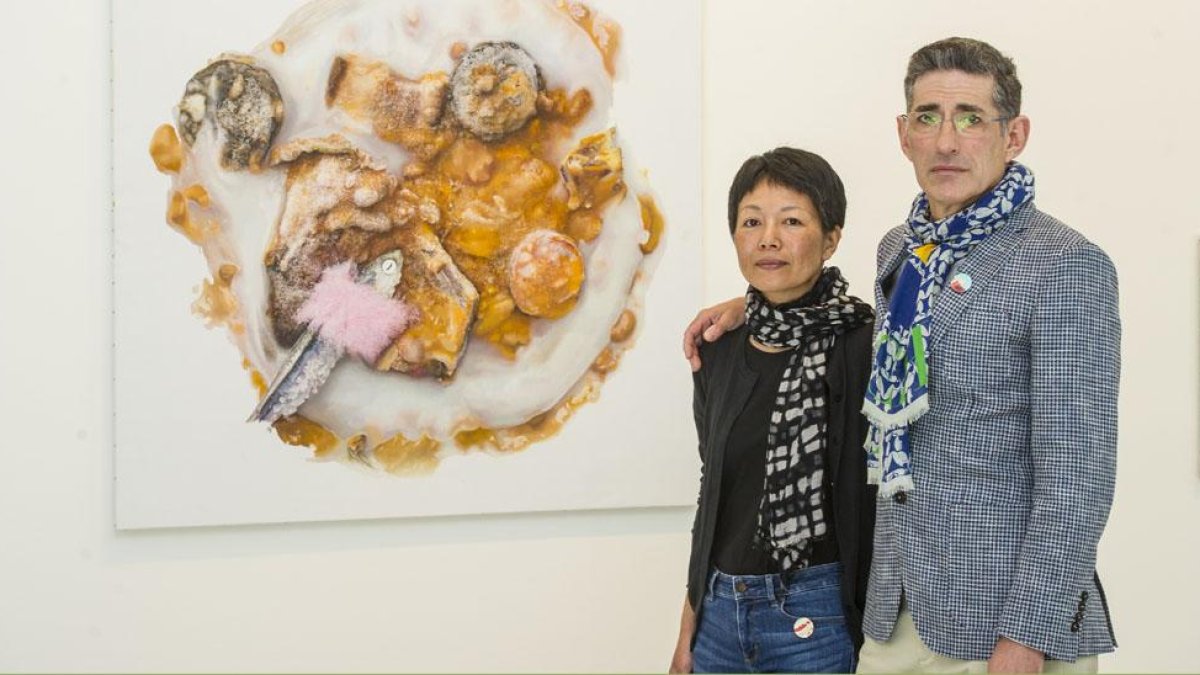 La pareja de artistas Megumi Kitazu y Jesús Gómez acercan al CAB su proyecto a largo plazo ‘Haggish Flash’.-ISRAEL L. MURILLO