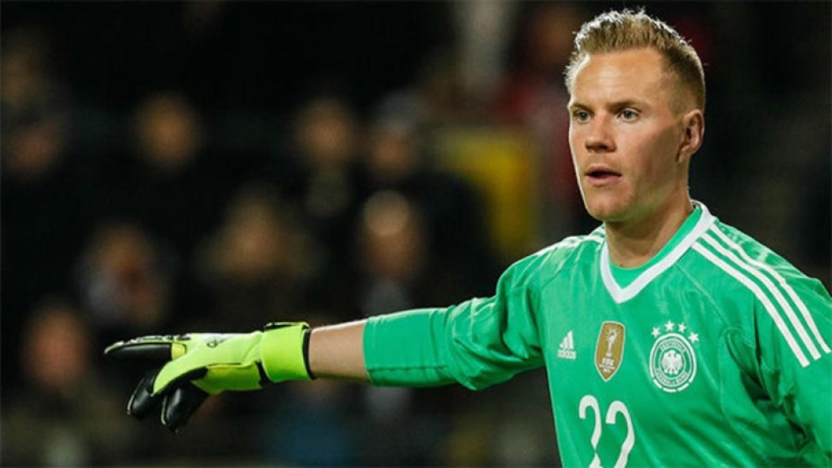 Ter Stegen en un partido con la selección alemana-/ PERIODICO
