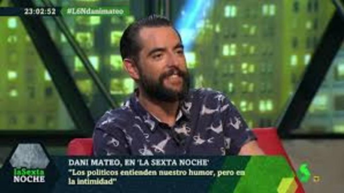 El periodista y cómico Dani Mateo, en 'La Sexta noche'.-