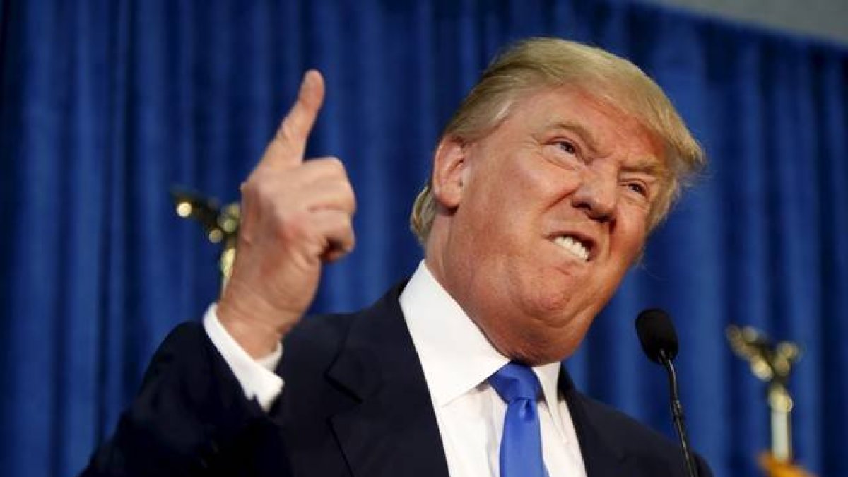 El candidato presidencial republicano Donald Trump en un discurso de campaña en New Hampshire.-Foto: REUTERS / DOMINICK REUTER