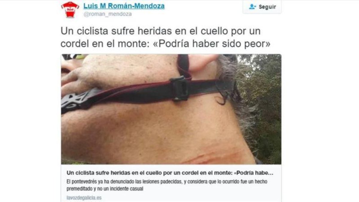 La denuncia del accidente.-