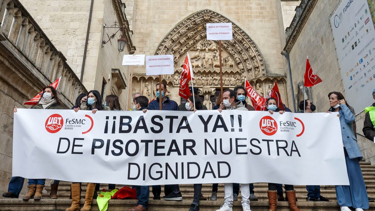 Protesta de los trabajadores de la Catedral. SANTI OTERO