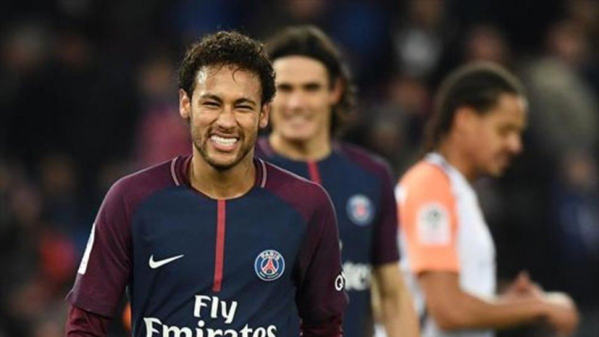 Neymar en el PSG.-