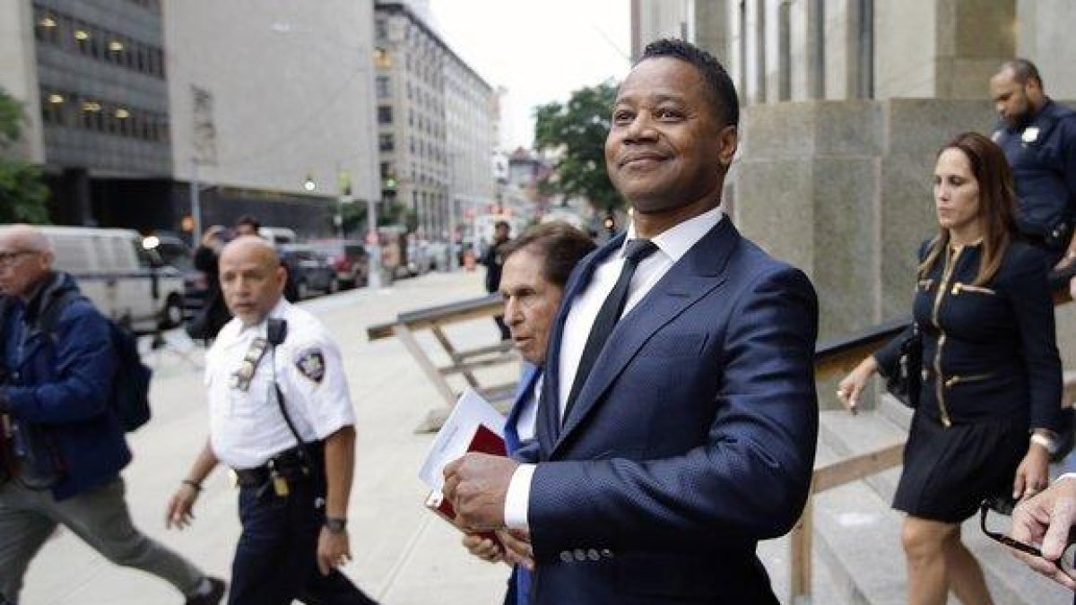 El actor Cuba Gooding Jr en la corte de Nueva York.-AP