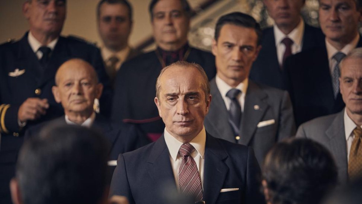Gonzalo de Castro, en una imagen del telefilme de TVE en el que encarna a Torcuato Fernández-Miranda.-DANIEL ESCALE