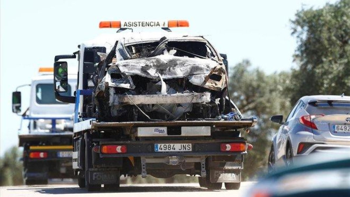 Vehículo en el que viajaba Antonio Reyes.-REUTERS