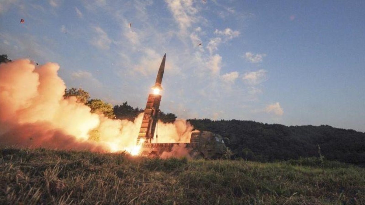 Lanzamiento de un misil surcoreano.-AP