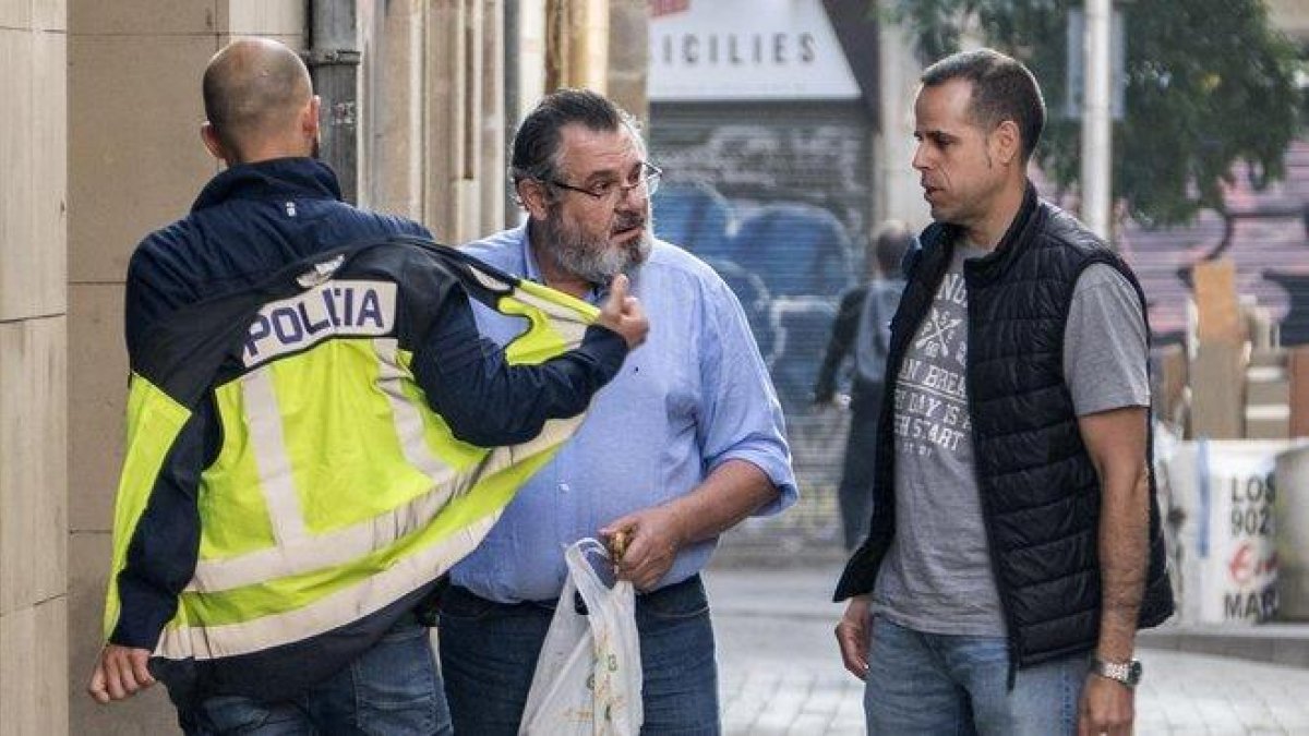 Víctor Terradellas, el 24 de mayo del 2018, cuando fue detenido por la policía tras el registro de Catmon.-