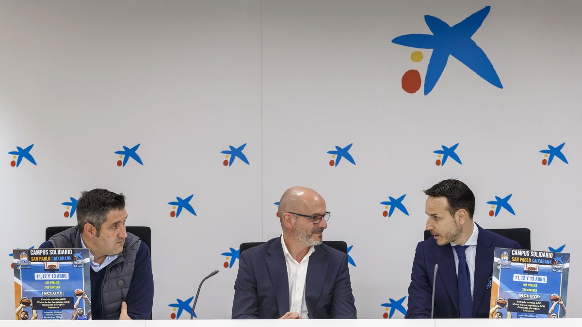 CaixaBank y Hereda San Pablo Burgos presentaron el campus de Semana Santa. SANTI OTERO