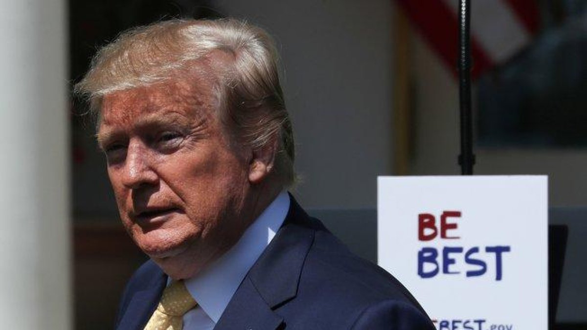 Donald Trump, el presidente de los EEUU en un evento público.-REUTERS