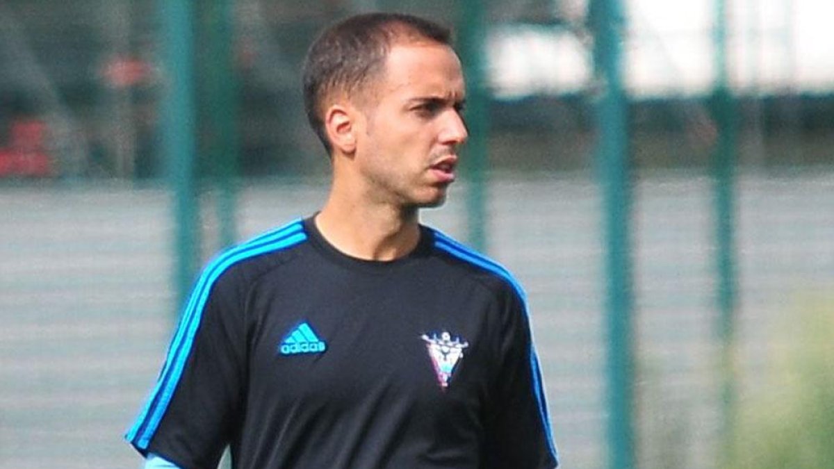 Borja Jiménez, durante un entrenamiento.-JOSÉ ESTEBAN EGURROLA