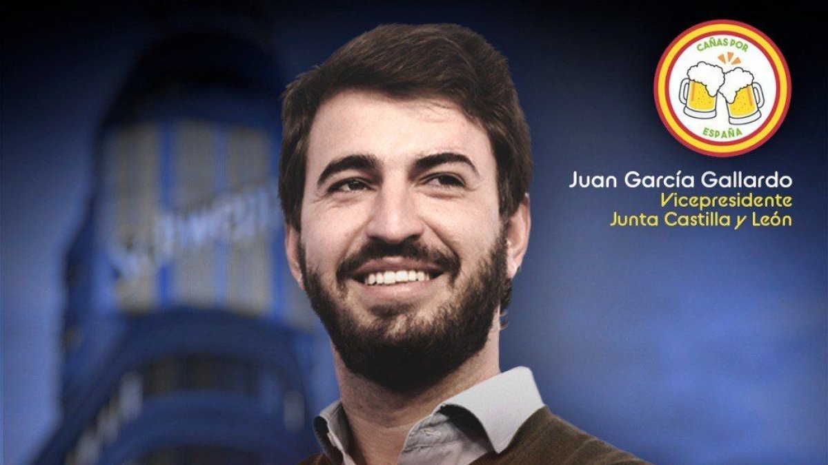 Cartel promocional de 'Cañas por España' con Juan García-Gallardo.- E. M.
