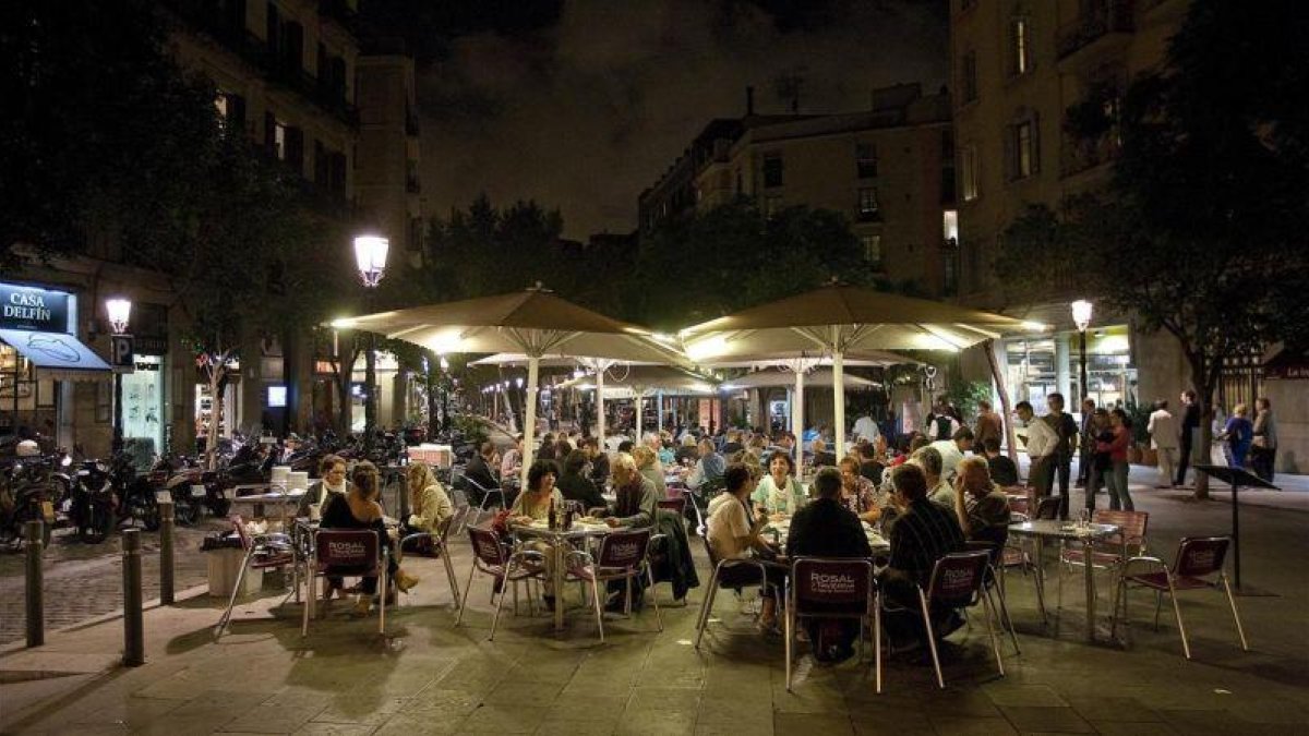 Vista de la plaça del Born.-JULIO CARBO