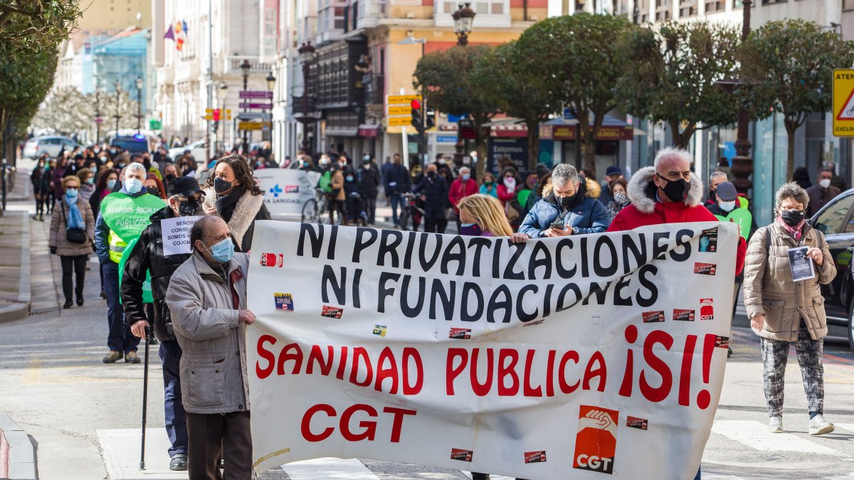 Imagen de archivo de la manifestación por la Sanidad Pública. TOMÁS ALONSO
