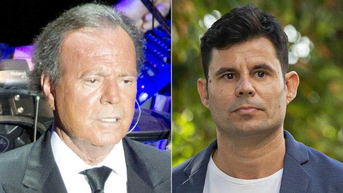 Julio Iglesias y Javier Sánchez Santos, el último hijo que el juez le ha atribuido al cantante.-