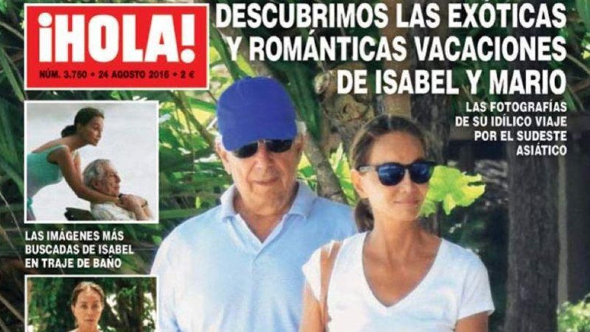 Mario Vargas Llosa e Isabel Preysler, en la portada del ¡Hola!.-EL PERIÓDICO