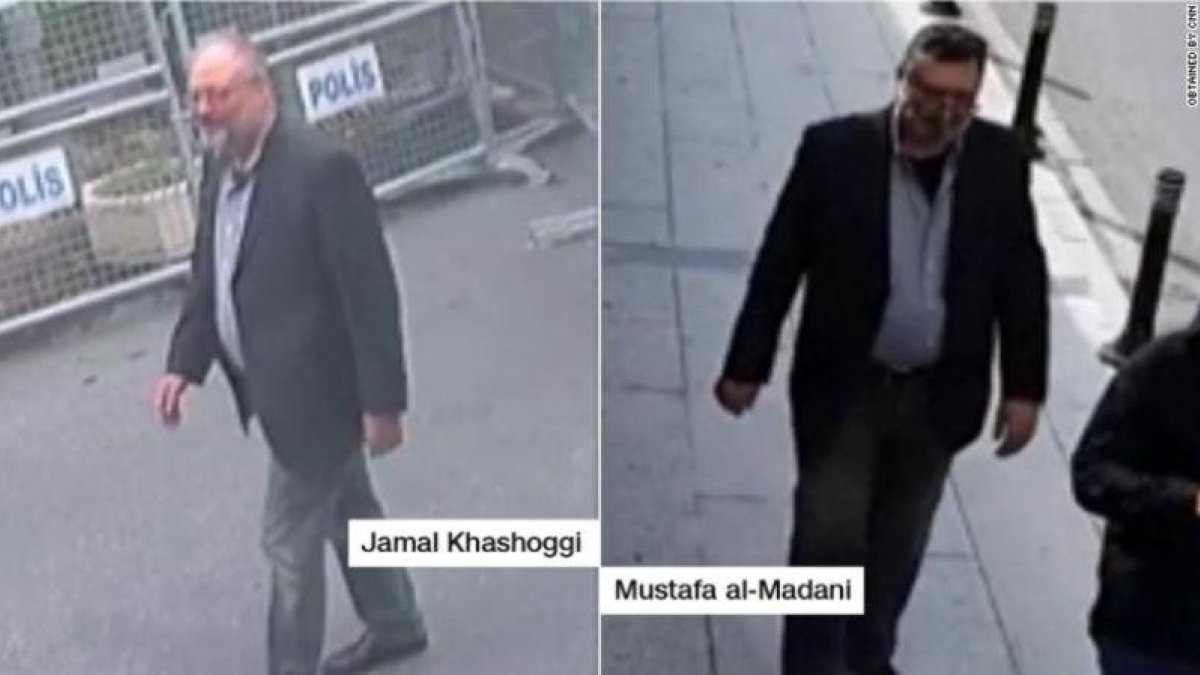 Khashoggi, a la izquierda. Su doble, a la derecha.-CNN