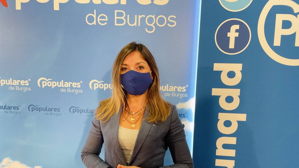Carolina Blasco, portavoz del PP, antes de la rueda de prensa. ECB