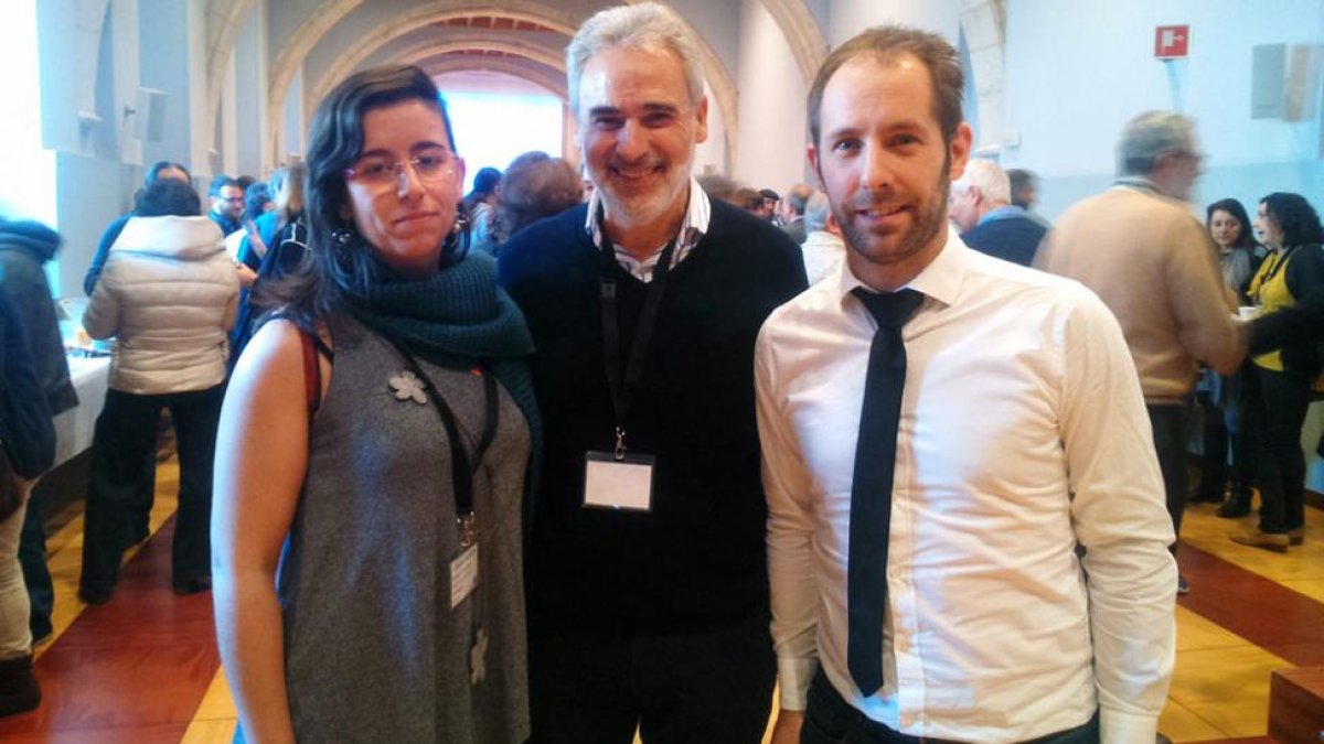Sara Hojas, Marco Antonio Manjón y Javier Gil en la Jornada Municipal de Imagina Burgos.-D.S.M.