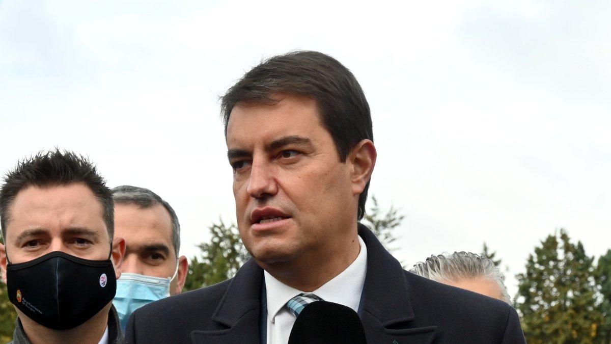 El consejero de Presidencia, Ángel Ibáñez, esta mañana en Burgos.