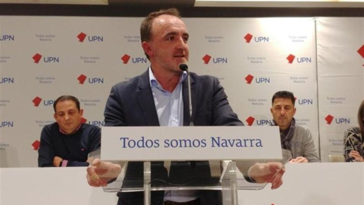 El candidato de Navarra Suma a la Presidencia del Gobierno foral y líder de UPN, Javier Esparza.-EL PERIÓDICO