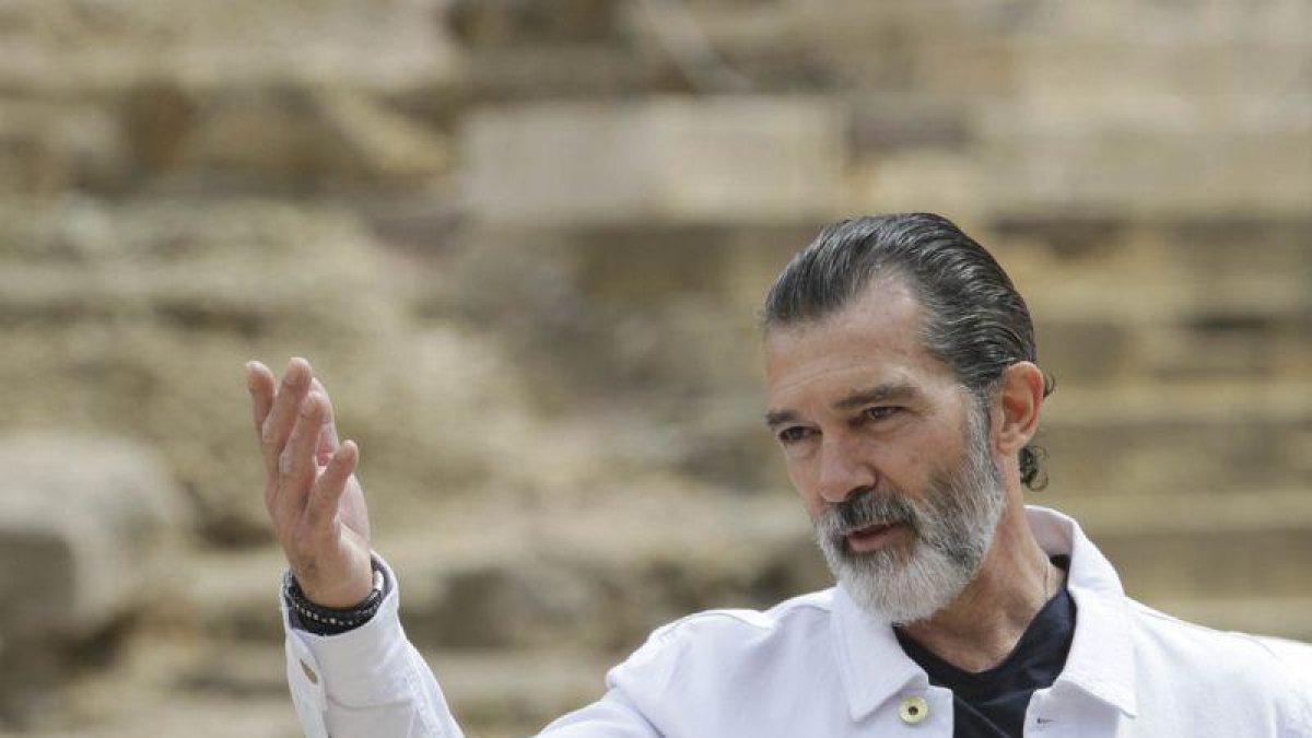 Antonio Banderas, en el festival de Málaga, donde ha recibido la Biznaga de honor.-JESÚS DOMÍNGUEZ