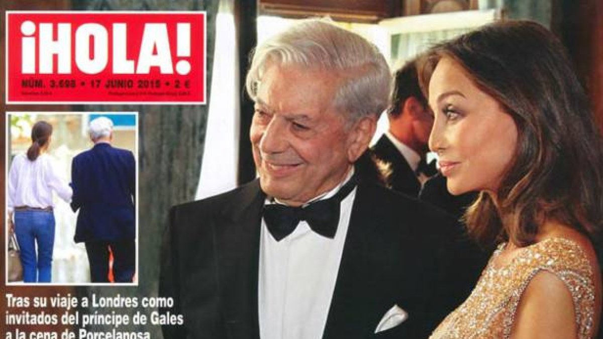 Isabel Preysler y Mario Vargas Llosa, en la portada de la revista '¡Hola!'.-