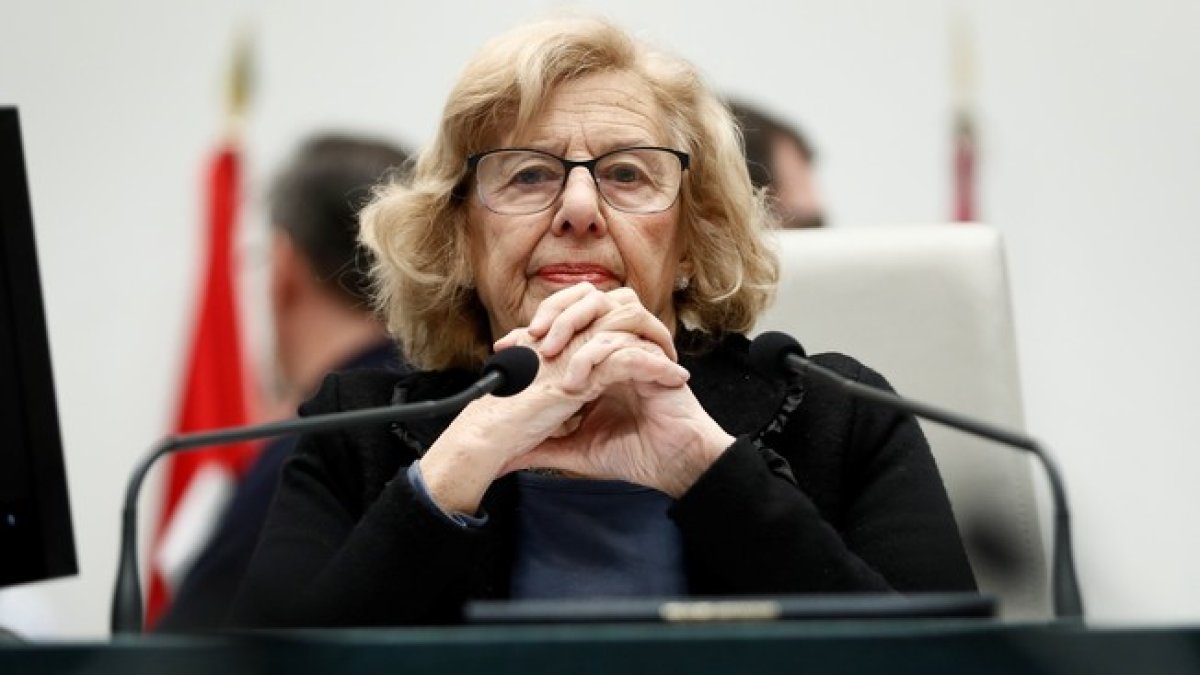 Manuela Carmena, durante un Pleno del Ayuntamiento de Madrid.-MARISCAL (EFE)