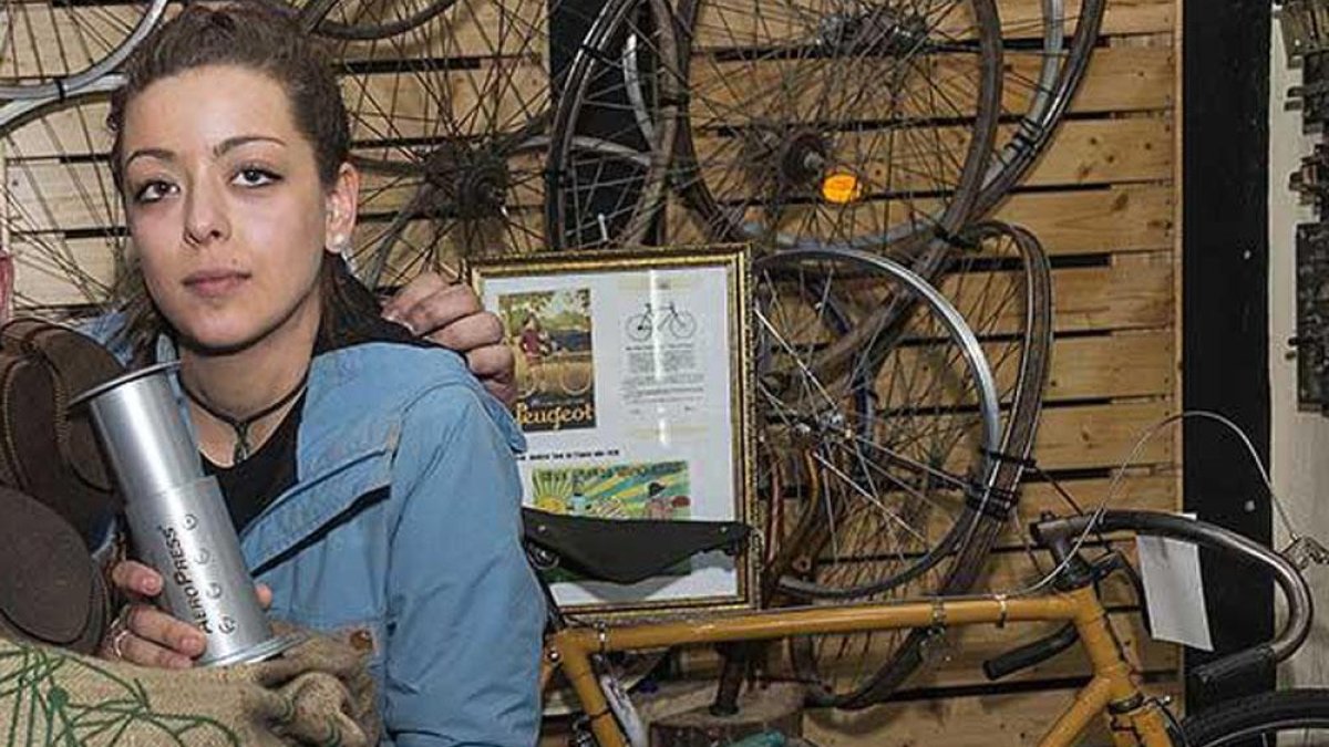 Águeda, tras participar en un concurso como barista.-LA ESTACIÓN DE BICICLETAS