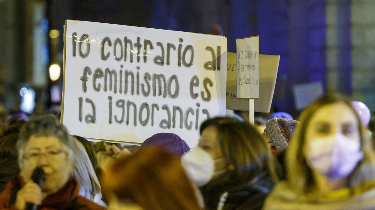 Imagen de archivo de una manifestación del 8M. 
