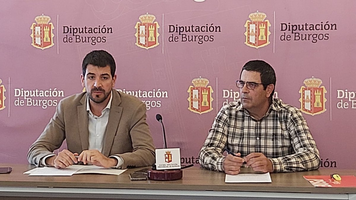 David Jurado y Javier Lezcano, diputados provinciales del PSOE en Burgos. ECB