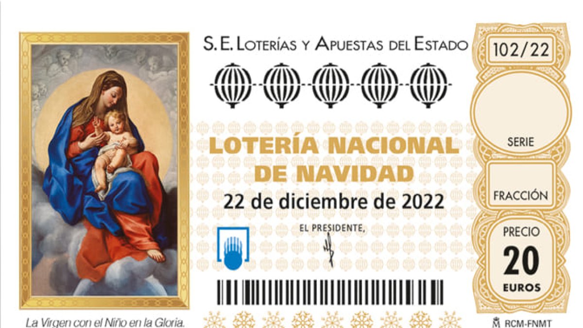 Un décimo del sorteo de este año.