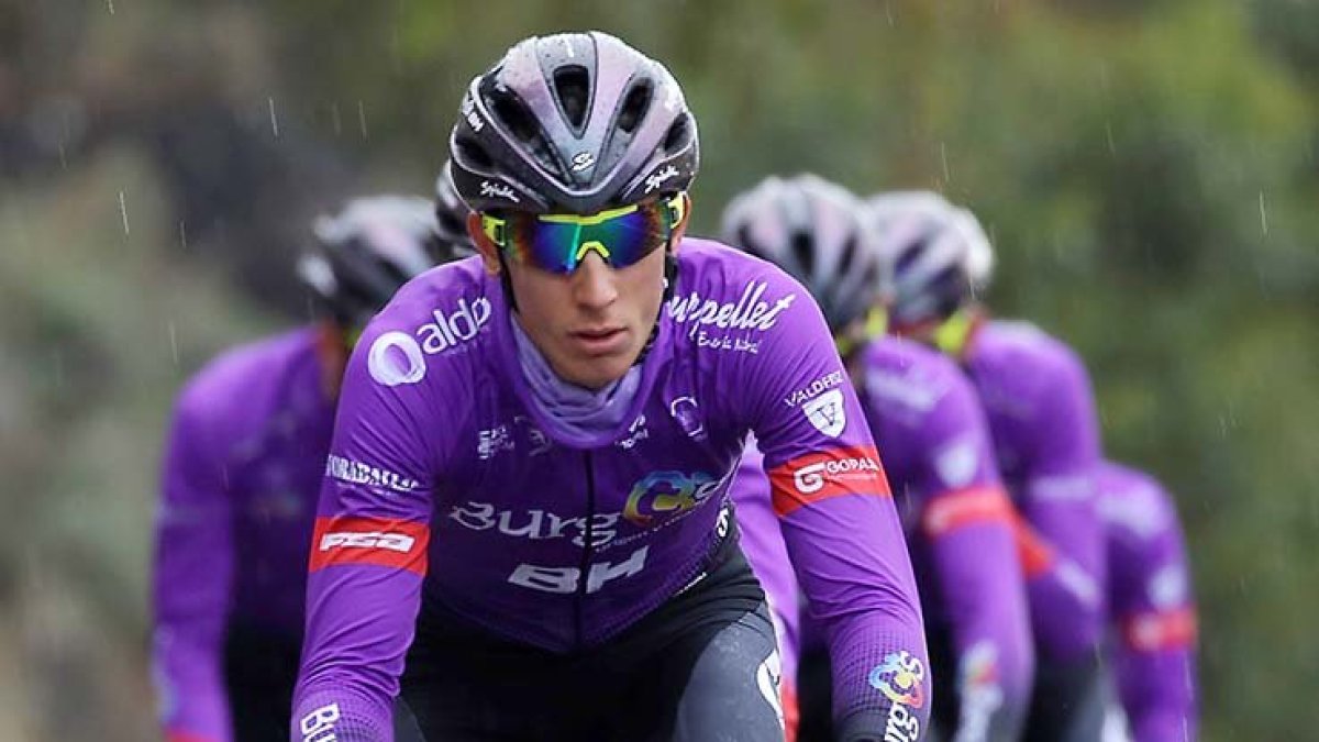 Manuel Peñalver, en un entrenamiento durante la concentración. BURGOS BH