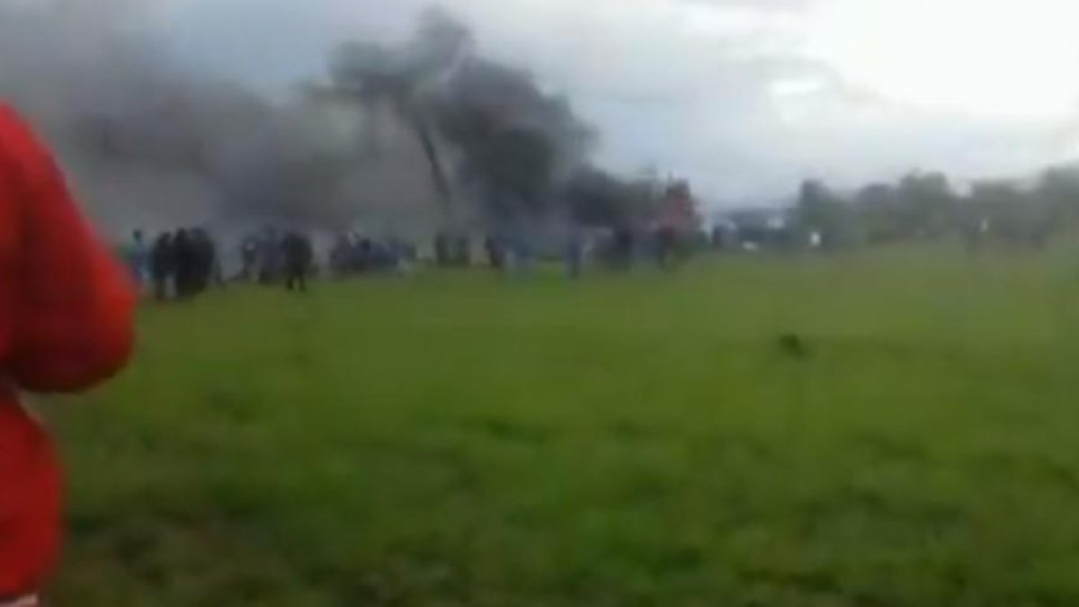 Primeras imágenes del lugar donde se ha estrellado el avión de militares argelinos.-/ PERIODICO