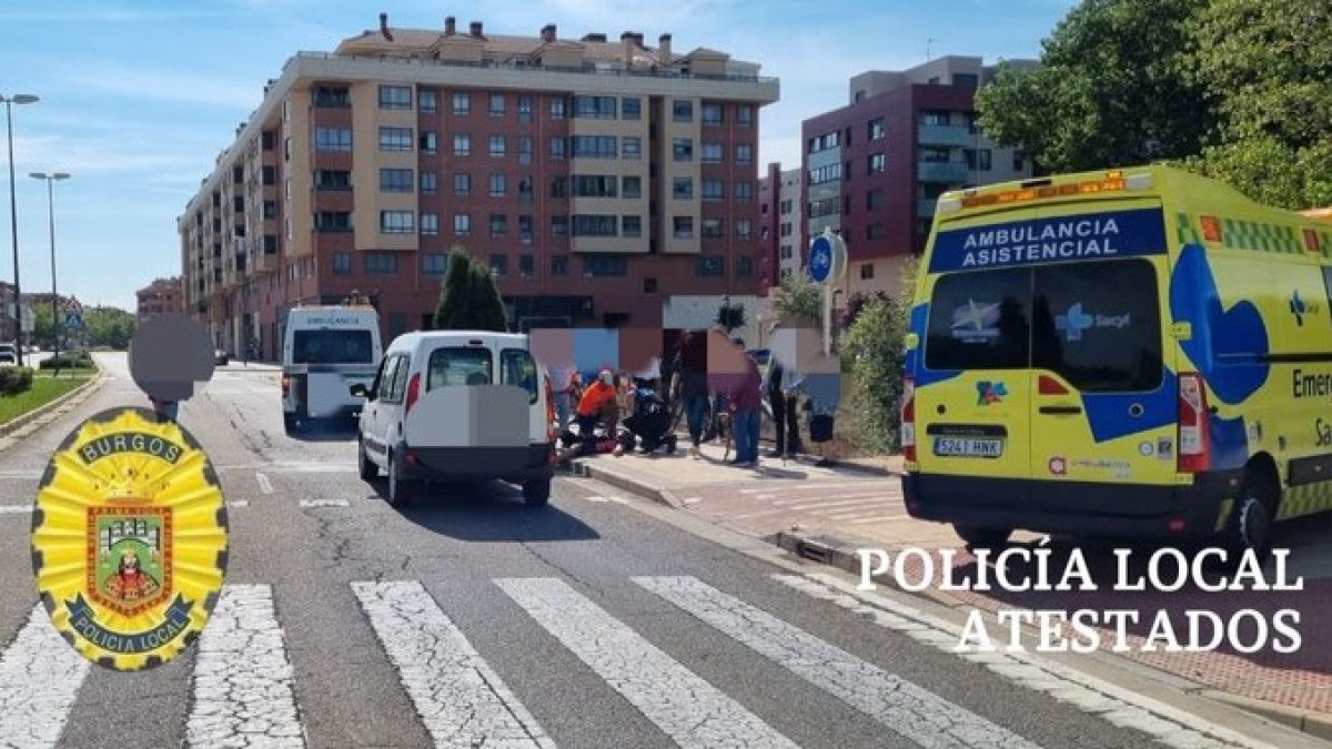 Atropello a un ciclista en la calle Estéban Saéz Alvarado. POLICÍA LOCAL