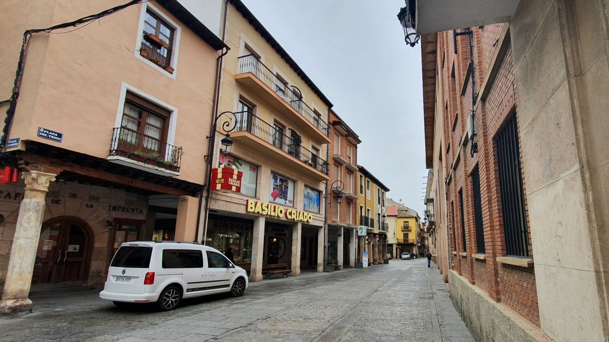 Imagen de edificios en la plaza del Trigo. ECB