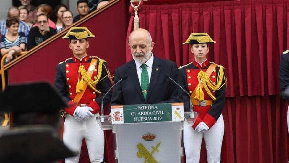El veterano magistrado Félix Azón, en un acto de la Guardia Civil.-ÁLVARO SÁNCHEZ