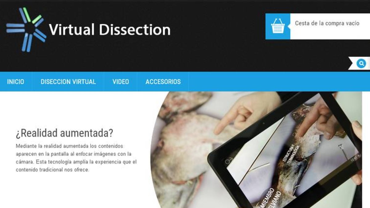 Imagen de la web de la aplicación, http://diseccion.es/-ECB