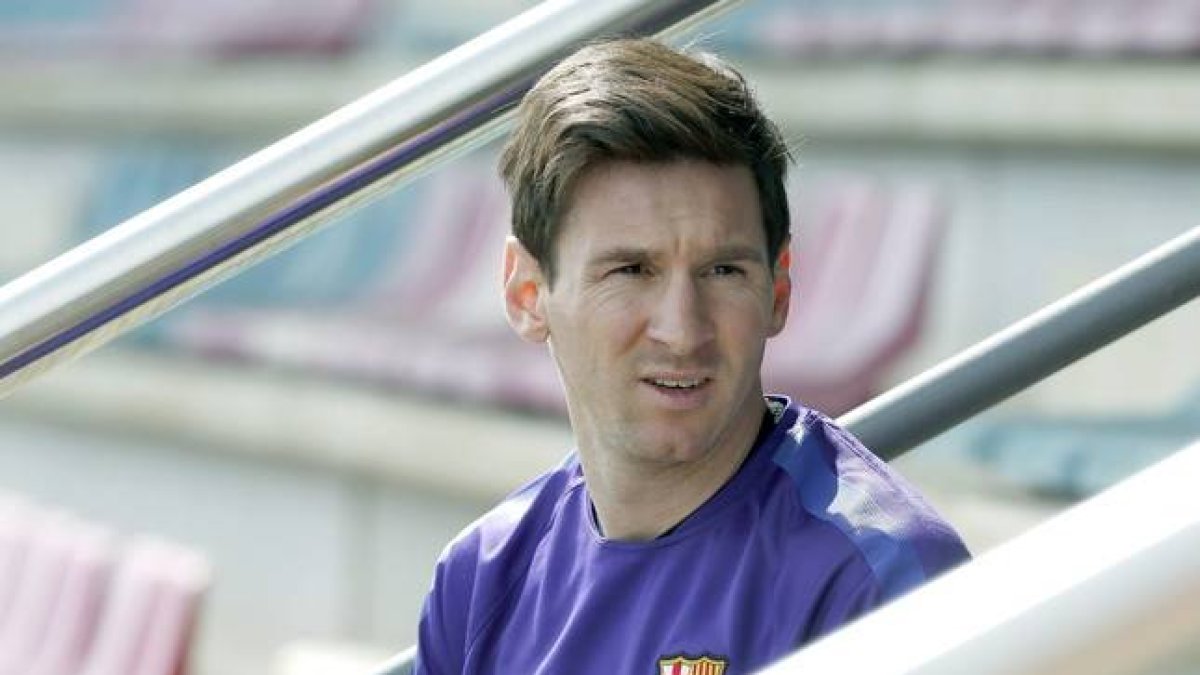 Leo Messi, en la Ciudad Deportiva, en una imagen de archivo.-EFE/ANDREU DALMAU