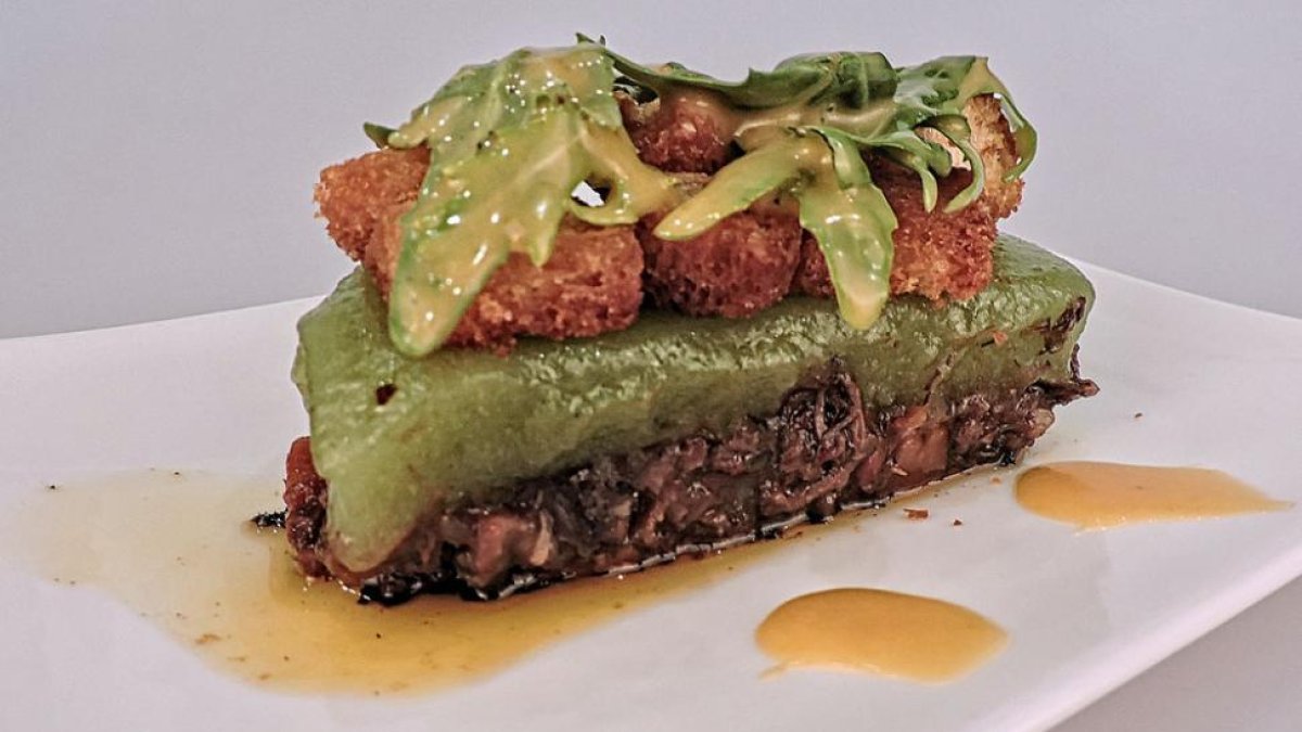 Este es el aspecto del Lingote de Oro, ganador de la tapa gourmet.-ECB
