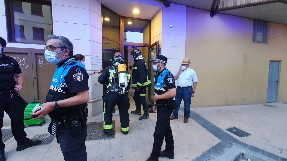 Imagen de una intervención reciente de los Bomberos de Aranda. ECB