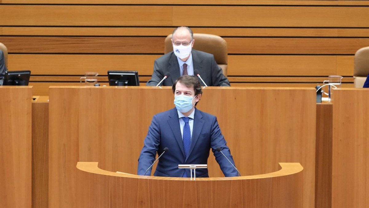 El presidente de la JUnta, Alfonso Fernández Mañueco, en su comparecencia ante las Cortes - CORTES CYL