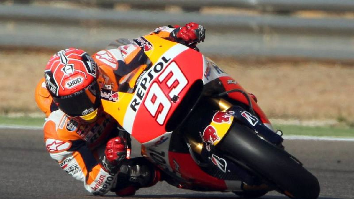 Marc Márquez (Repsol Honda Team) durante la tercera sesión de entrenamientos.-EFE